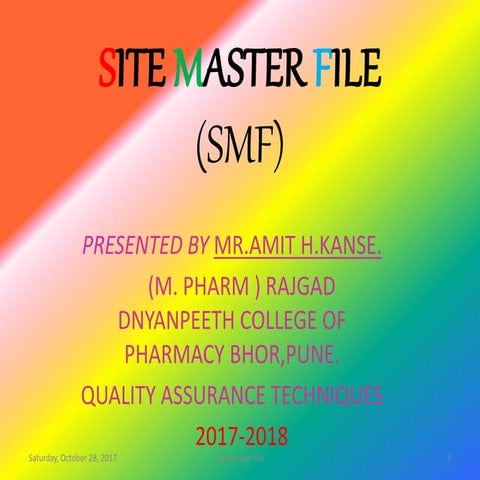Site master file ppt
