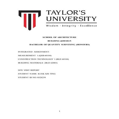 Site report assignment