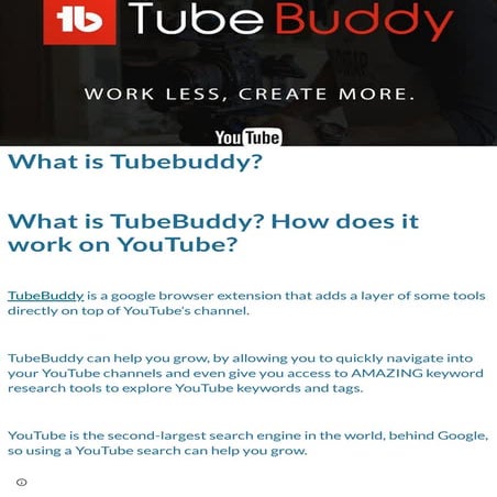 What is TubeBuddy? How does it work on YouTube?