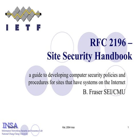 RFC 2196 Site Security Handbook
