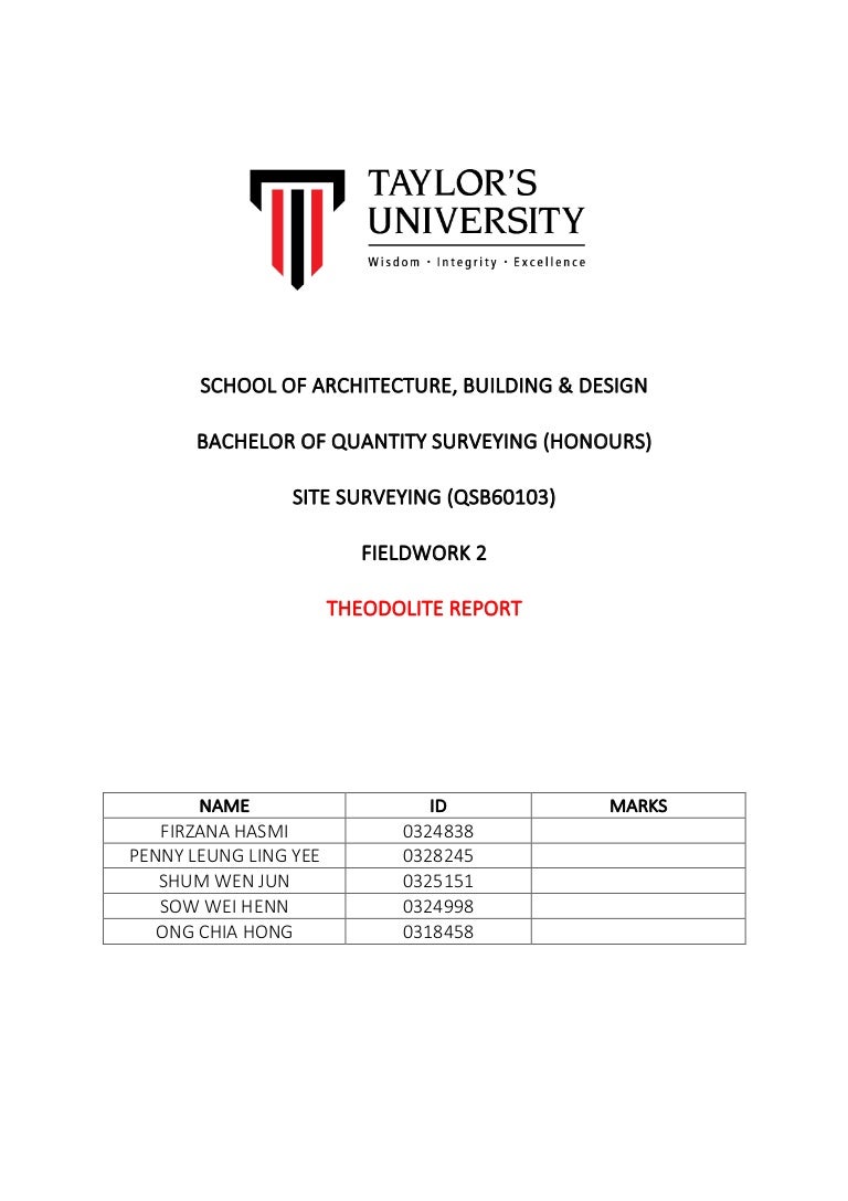 site surveying report theodolite surveying report