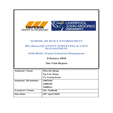 site visit report (final)