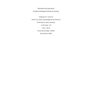 Sitios arqueologicos de panama.