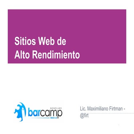 Sitios Web De Alto Rendimiento - Introduccion