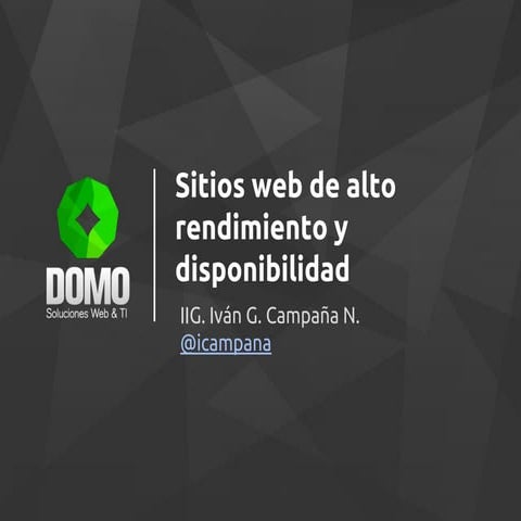 Sitios web de alto rendimiento y alta disponibilidad