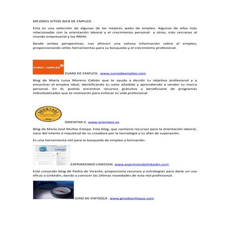 Sitios web de empleo