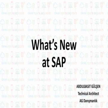 SITIST 2016 Dev - What's new at SAP