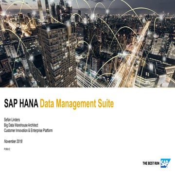 SAP Data Hub – What is it, and what’s new? (Sefan Linders)
