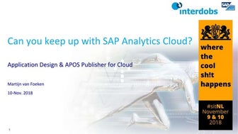 Can you keep up with SAP Analytics Cloud? (Martijn van Foeken)