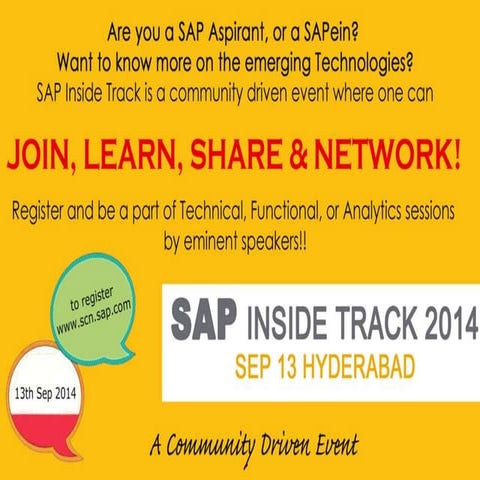 World Biggest SAP Inside Track ( Sep 13 2014)
