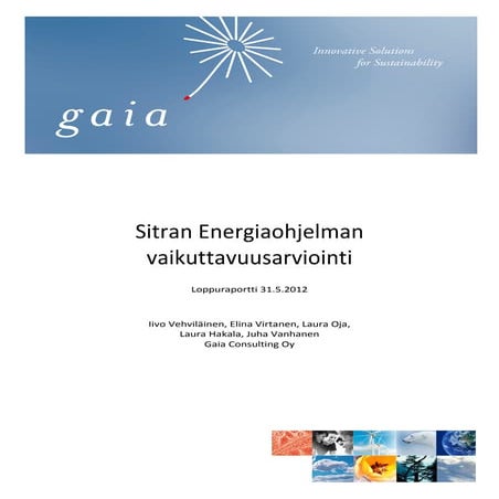 Sitran Energiaohjelman vaikuttavuus ja rooli loppuraportti