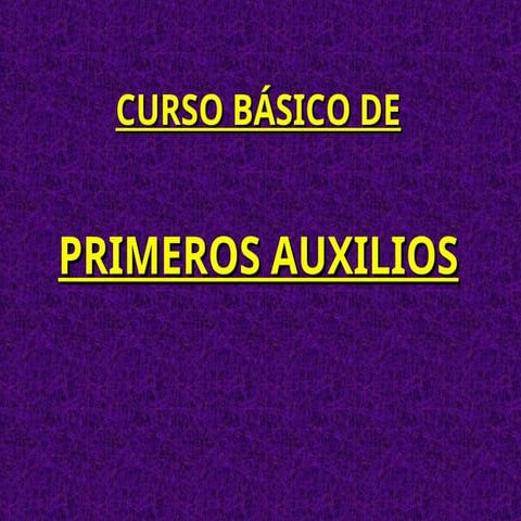 MATERIAL DE PRIMEROS AUXILIOS BASICO EN EMERGENCIA