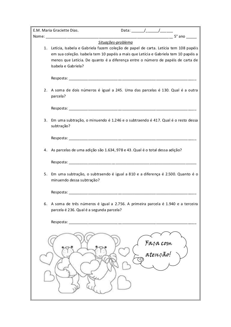 Problemas em matemática Problemas em matemática