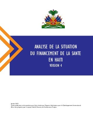 Analyse de la situation du financement de la santé en Haïti Version 4
