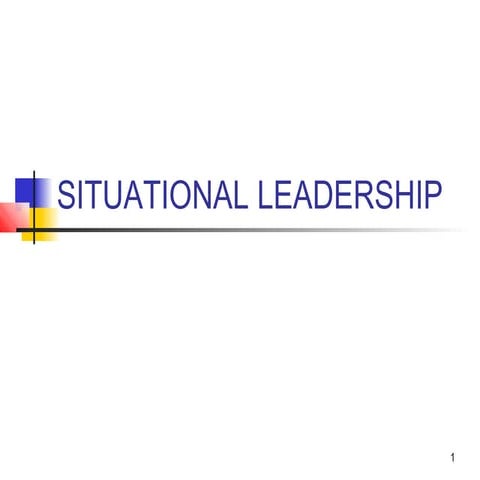 Situational leadership | PPT