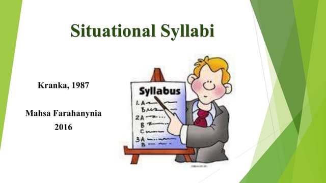 Situational syllabi