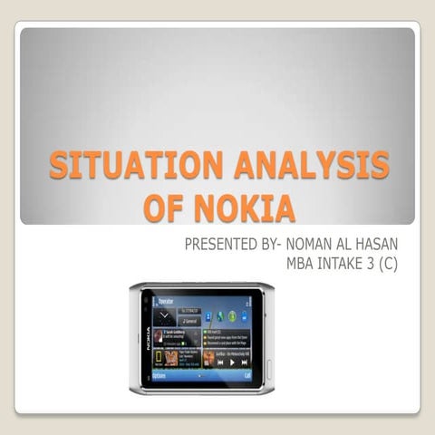 Situation analysis of nokia | PPTX