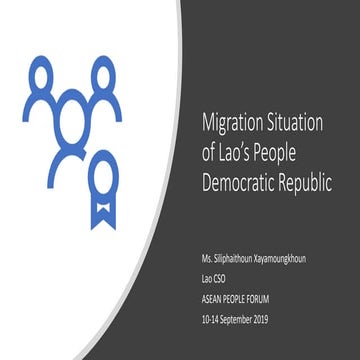 Migration Situation of Lao’s People Democratic Republic 