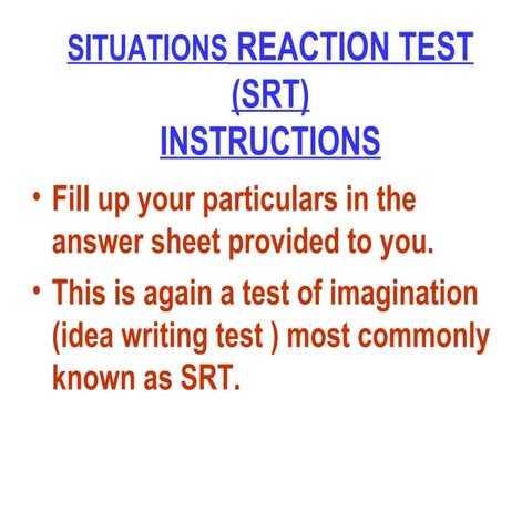 Situations reaction-test-srt