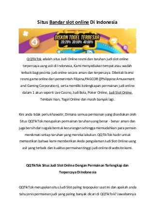 judi slot voa pulsa ternurah