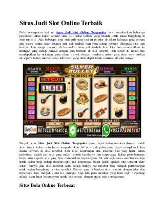 daftar situs online judi togel terbaik