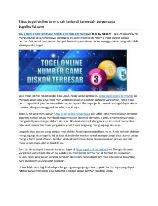 cara daftar situs togel online