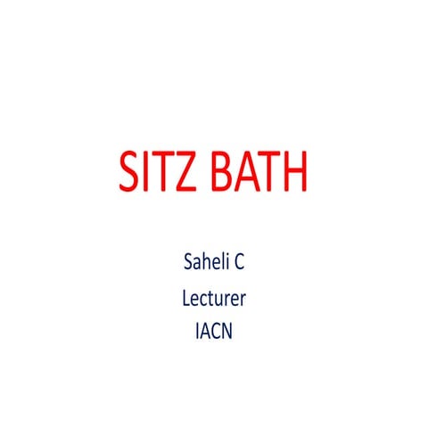 Sitz bath converted