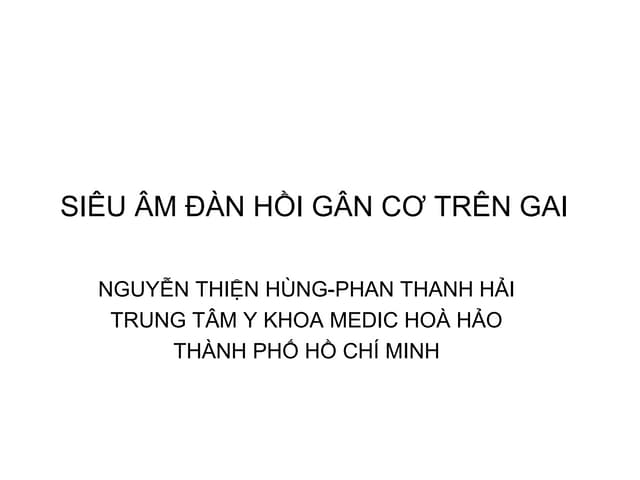 Siêu âm Đàn hồi Gân cơ Trên Gai