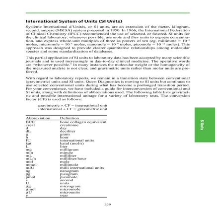 Conventional Units to SI units conversion  table 