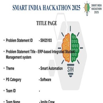 Sivaprakash  - - SIH 2025 (1 erp ) .pptx