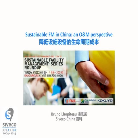 Operations and Maintenance for Sustainable Facility Management | PDF
