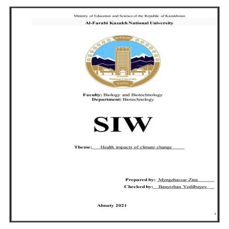 Health impacts of climate change