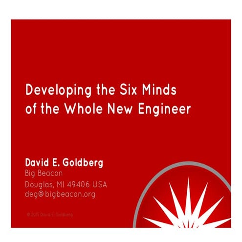 Developing the Six Minds of a Whole New Engineer