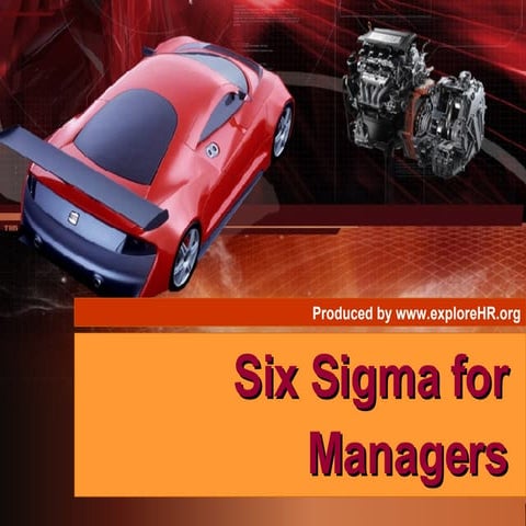 Six Sigma For Managers   