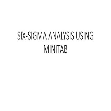 Six sigma using minitab