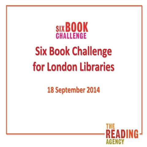 Swapshop 2014: Six Book Challenge - Genevieve Clarke, The Reading Agency