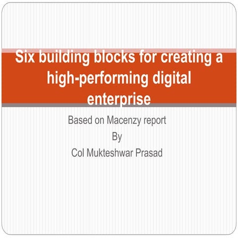 Six building blocks for creating a high performing digital