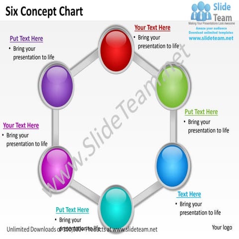 Six concept chart powerpoint templates 0712