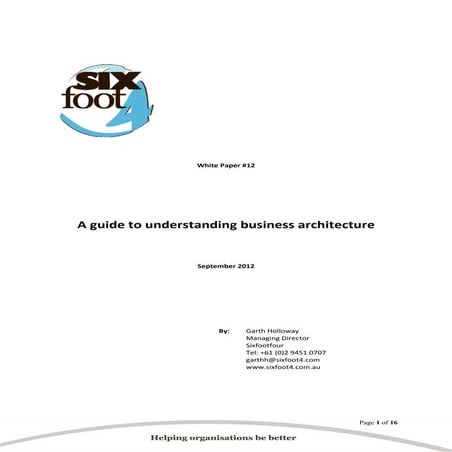 Sixfoot4 business architecture