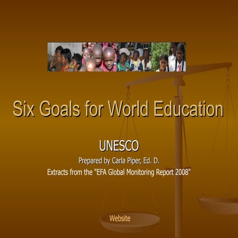 Six goals for world education