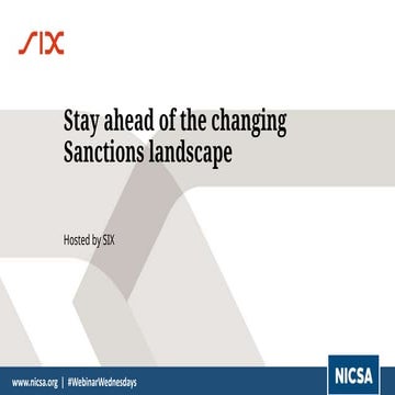 Navigating Turbulent Changes to the Sanctions Landscape