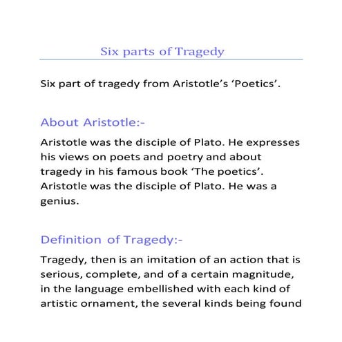 Six parts of tragedy