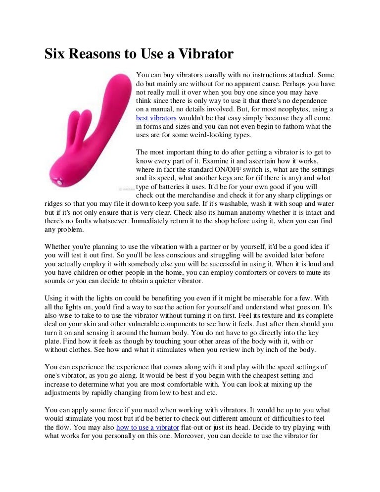 Naughty how do you a vibrator