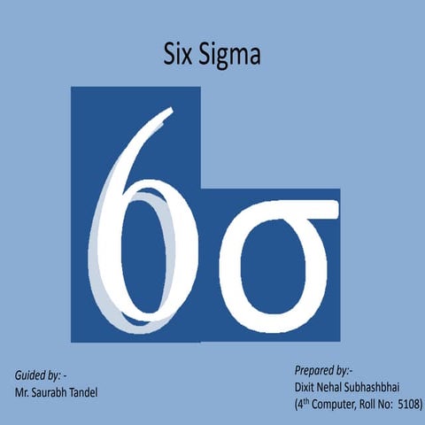 Six Sigma seminar by Nehall