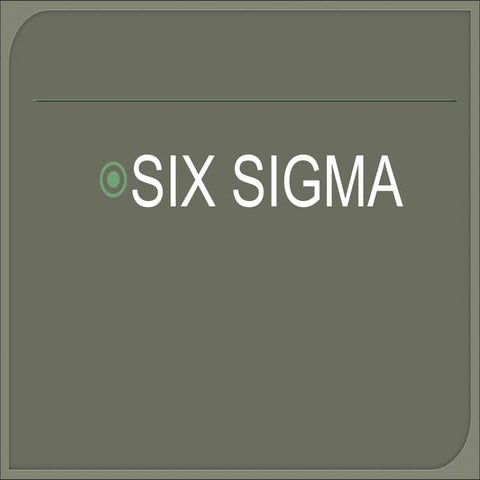 Six sigma