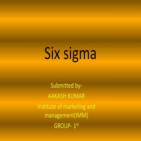 Six sigma
