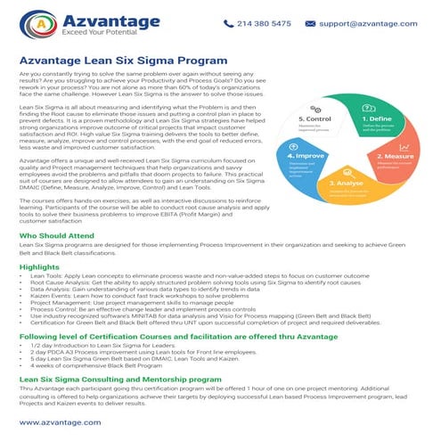 Lean Six Sigma Black Belt Training for Professionals at Sterling Next | PDF