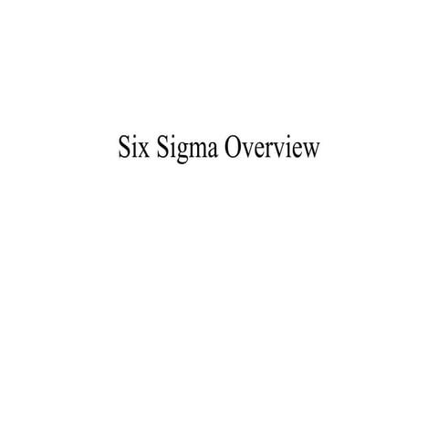 Comprehensive Six Sigma Methodology for Process Improvement and Quality ...