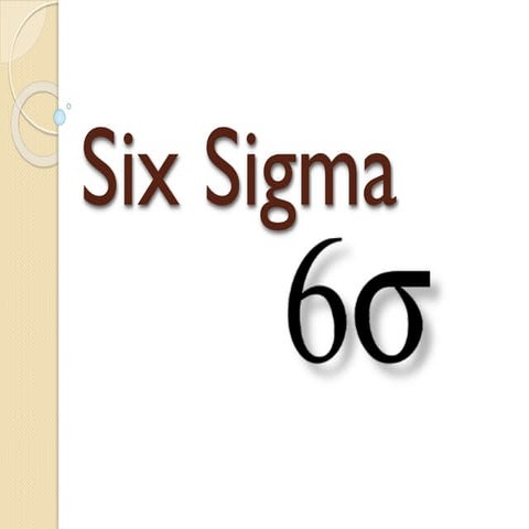 Six sigma   define - v1.0