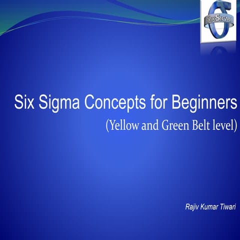 Six Sigma for Beginners- Yellow and Green Belt